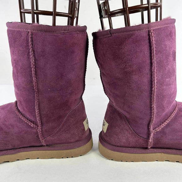 UGG Australia Women's Sheepskin Short Boot US 9 Purple Winter Boots 5825 - Picture 11 of 15